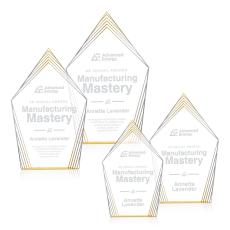 Grayson Gold Arch & Crescent Acrylic Award - Budget Awards & Trophies