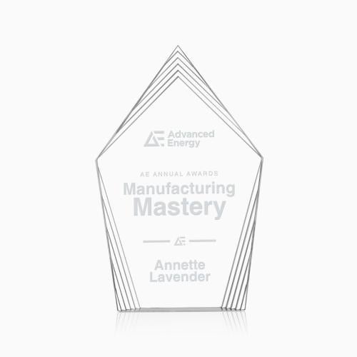 Corporate Awards - Acrylic Awards - Grayson Clear Arch & Crescent Acrylic Award