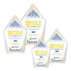 Greyson Full Color Gold Arch & Crescent Acrylic Award - Budget Awards & Trophies