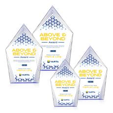Greyson Full Color Blue Arch & Crescent Acrylic Award - Budget Awards & Trophies