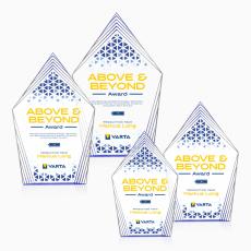 Greyson Full Color Blue Arch & Crescent Acrylic Award - Newest Additions
