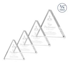 Adler Triangle Clear Pyramid Crystal Award - Crystal Awards