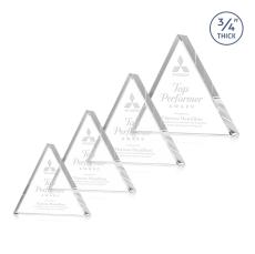 Adler Triangle Clear Pyramid Crystal Award - Employee Awards