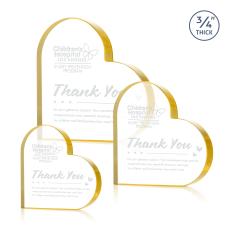 Davina Heart Gold Abstract / Misc Crystal Award - Employee Awards