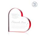 Davina Heart Red Abstract / Misc Crystal Award