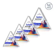 Adler Triangle Full Color Clear Pyramid Crystal Award - Newest Additions