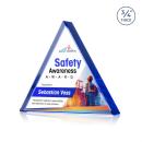 Adler Triangle Full Color Blue Pyramid Crystal Award