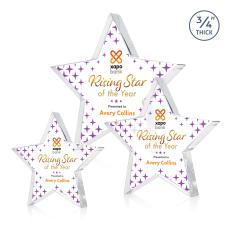 Esna Full Color Clear Star Crystal Award - Budget Awards & Trophies