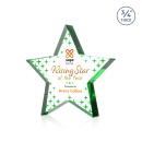 Esna Full Color Green Star Crystal Award