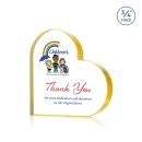 Davina Heart Full Color Gold Abstract / Misc Crystal Award