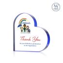 Davina Heart Full Color Blue Abstract / Misc Crystal Award