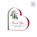 Davina Heart Full Color Red Abstract / Misc Crystal Award