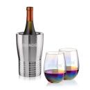 Genoa Wine Cooler & Miami Stemless Wine Set