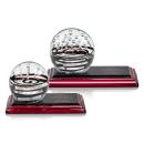 Serenity Spheres on Rosewood Base Glass Award