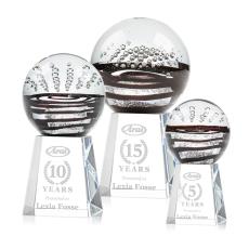 Serenity Clear on Celestina Base Spheres Glass Award - Art Glass Awards