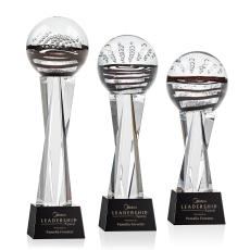 Serenity Black on Grafton Base Spheres Glass Award - Glass Awards