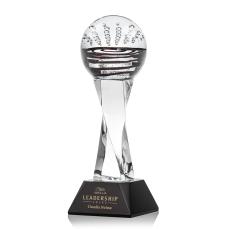 Serenity Black on Langport Base Spheres Glass Award - Modern Awards