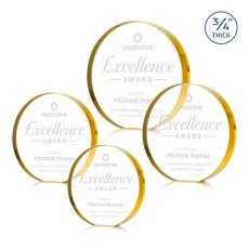 Gainsborough Gold Circle Crystal Award - Years of Service Awards 