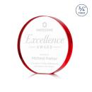 Gainsborough Red Circle Crystal Award