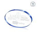 Baldus Oval Blue Circle Crystal Award