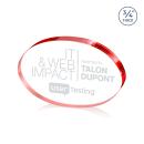 Baldus Oval Red Circle Crystal Award