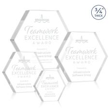 Gilford Hexagon Clear Crystal Award - Corporate Recognition Gifts