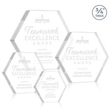 Gilford Hexagon Clear Crystal Award - Corporate Recognition Gifts