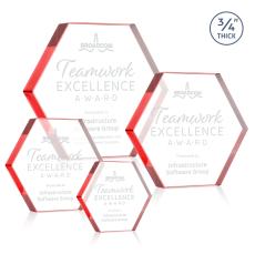 Gilford Hexagon Red Crystal Award - Newest Additions