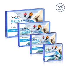 Verona Full Color Paperweight - Blue - Employee Awards