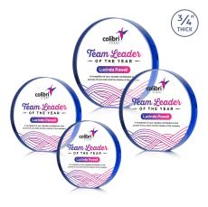 Gainsborough Full Color Blue Circle Crystal Award - Newest Additions