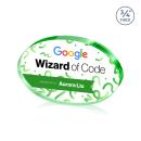 Baldus Oval Full Color Green Circle Crystal Award