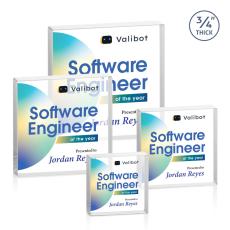 Upton Square Full Color Clear Crystal Award - Corporate Recognition Gifts