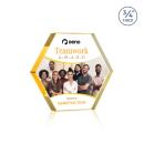 Gilford Hexagon Full Color Gold Crystal Award