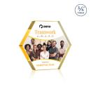 Gilford Hexagon Full Color Gold Crystal Award