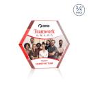 Gilford Hexagon Full Color Red Crystal Award