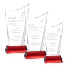 Burnett Red on Newhaven Base Peak Crystal Award - Corporate Awards