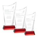 Burnett Red on Newhaven Base Peak Crystal Award