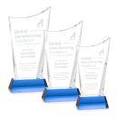 Burnett Sky Blue on Newhaven Base Peak Crystal Award