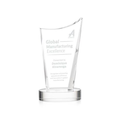 Corporate Awards - Crystal Awards - Burnett Clear on Alberton Base Peak Crystal Award