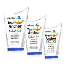 Burnett Full Color Blue  Peak Crystal Award - Sales Awards