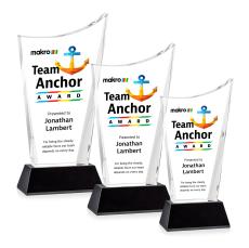 Burnett Full Color Black on Newhaven Base Peak Crystal Award - Newest Additions