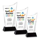 Burnett Full Color Black on Newhaven Base Peak Crystal Award