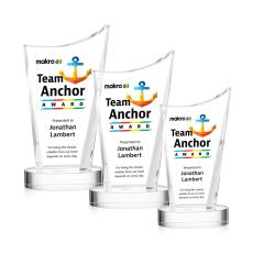 Burnett Full Color Clear on Alberton Base Peak Crystal Award - Sales Awards