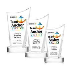 Burnett Full Color Clear on Alberton Base Peak Crystal Award - Newest Additions