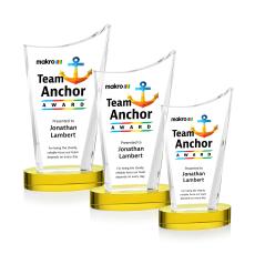 Burnett Full Color Gold on Alberton Base Peak Crystal Award - Newest Additions