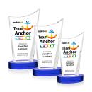 Burnett Full Color Blue on Alberton Base Peak Crystal Award