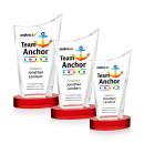 Burnett Full Color Red on Alberton Base Peak Crystal Award