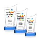 Burnett Full Color Sky Blue on Alberton Base Peak Crystal Award