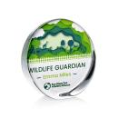 Standing Disk Full Color Circle Crystal Award