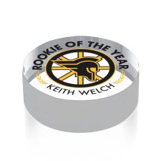 Hockey Puck Full Color Circle Glass Award - Glass Awards